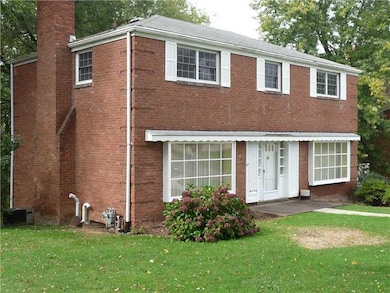 Exterior Front. The brick exterior with decorative