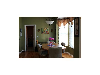 Breakfast Nook with hardwood floors.