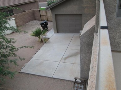 Garage Door & Slab in backyard