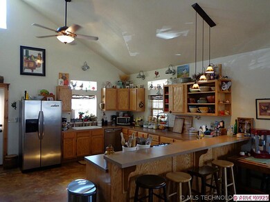 looking from living area bak to the kitchen area