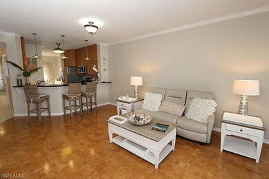 Living room with ornamental molding