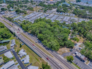 Aerial, showing road-side SR-19