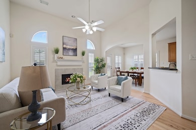 Spacious and light-filled living room.