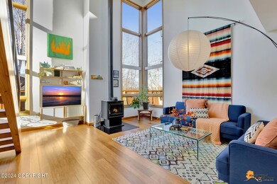 Sun-filled living room . . .