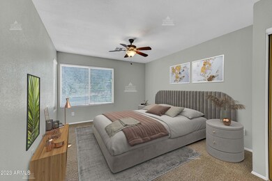 Virtually Staged Primary Bedroom