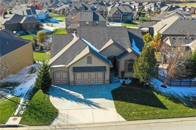 Aerial shot of this AWESOME home!
