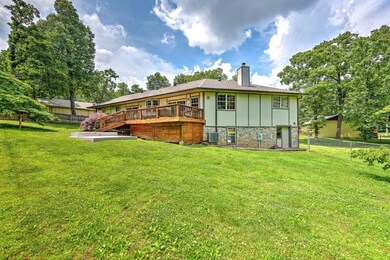 Large deck on rear of home.  Back yard is fenced.