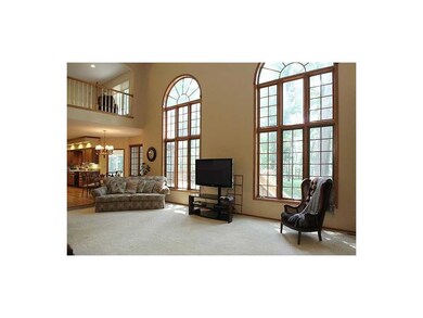 Family Room. Soaring two-story family room with hu