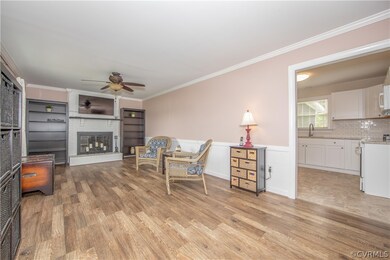 View from family room toward kitchen.