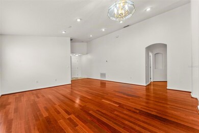 View looking towards front door from dining room