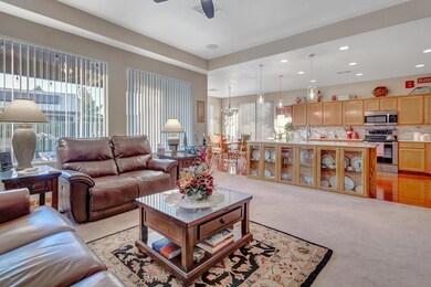 Family room and kitchen
