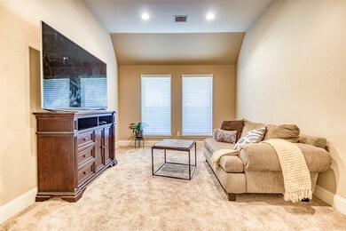 Across the entry from  the office is the flex room.