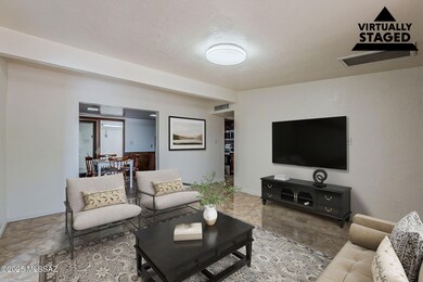 Virtually staged Living room