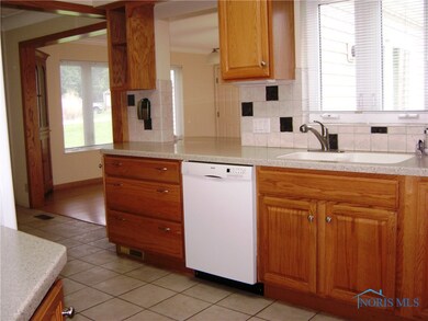 Kitchen with a view into the family room