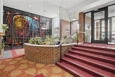 The lobby area of Amberson Towers exudes a refined
