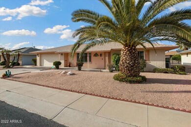 Desert landscaped front yard