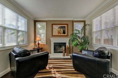 Inviting living room features newly two-toned pain