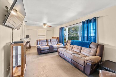 Living room with ceiling fan