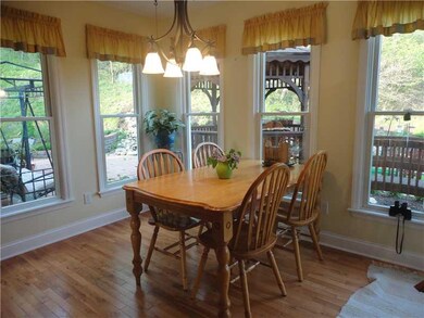 Kitchen. The eat-in area of the kitchen allows din