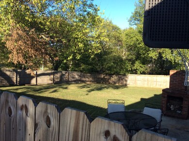 Private backyard with full privacy fence