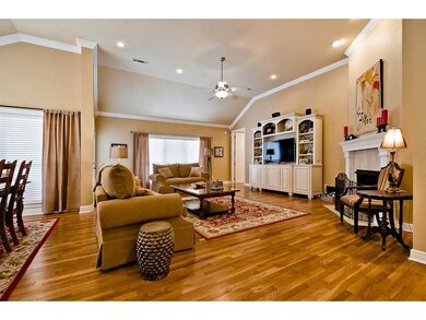 Living Room. The open floor plan and high ceilings