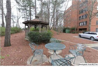 Gazebo and sitting area near front entrance