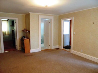 formal dining room with pine floors...