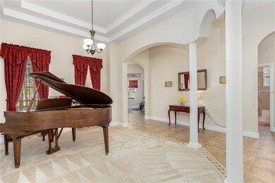 Dining Room Has Tray Ceiling And Being Used As The