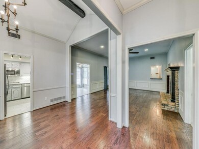 View from Entryway into Dining and Living Room