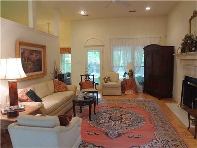 View from entry into the spacious great room. Love