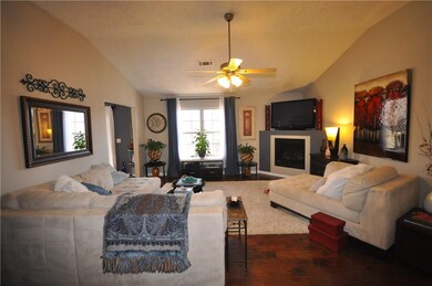 Living room 16'10 X15'  not counting the roomy entry at the front door