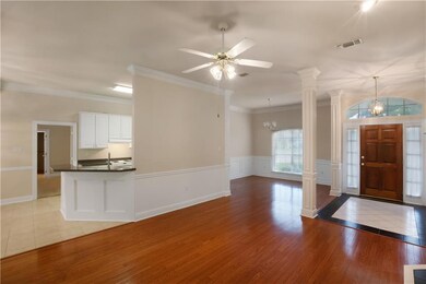 Den to open kitchen view