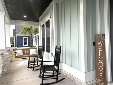 Exterior space with a porch
