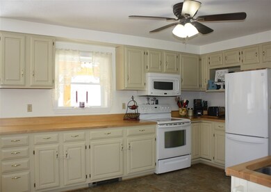 Butcher block counters.