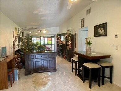 High ceilings and tile floors.