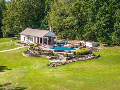 Aerial View of the private Luxurious Salt Water Po