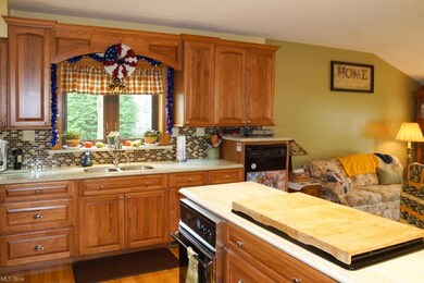 The kitchen has Corian countertops.