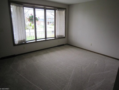 Living room with new carpet, plenty of sunlight an