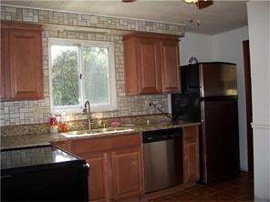 Updated kitchen with stainless steel appliances