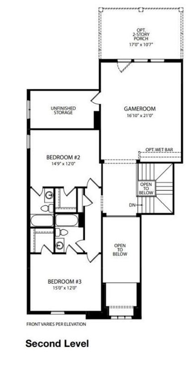 Drees Somerville plan! Blueprint Second Level!