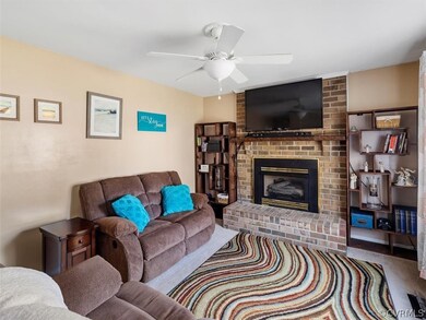 Lovely Family Room with Gas Fireplace... Currently Not Connected.