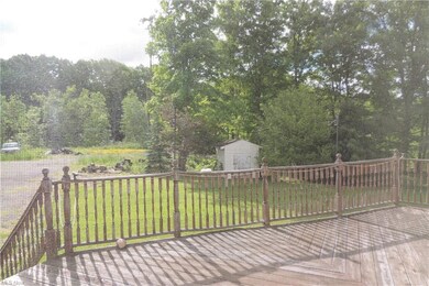 The deck and view of the backyard.