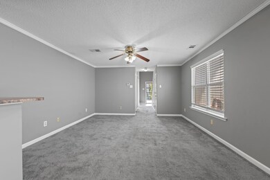 View of the spacious great room without furnishings.