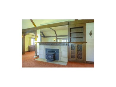 Fireplace currently has a wood burning insert.