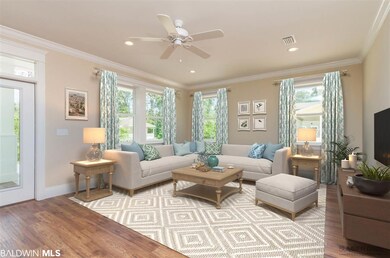This show the rooms staged with furniture.