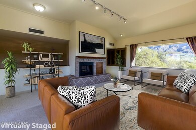 Virtually staged living room
