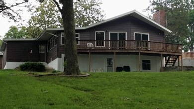Lakefront side of home