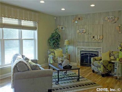 Great Room. The great room has a triple window whi