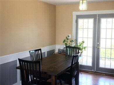 Eat in portion of the kitchen looks out to beautif