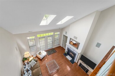 View from loft down to living area